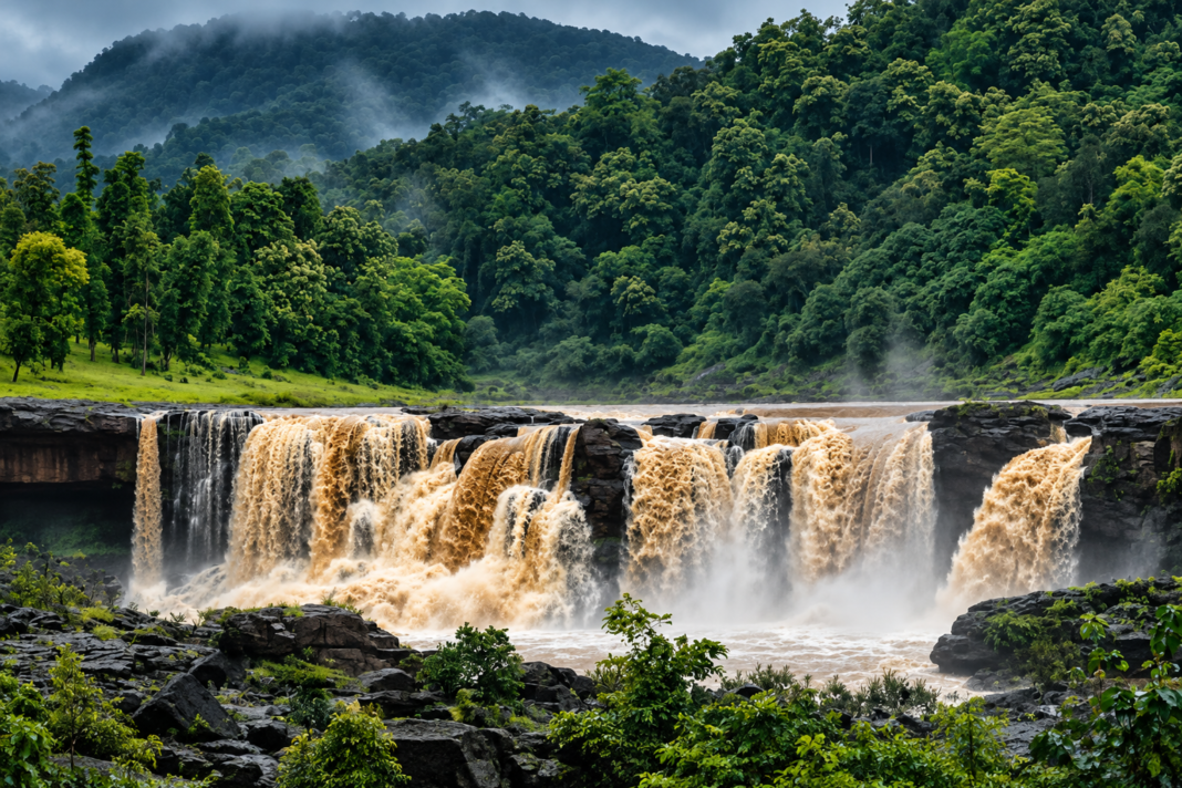 gira waterfalls saputara